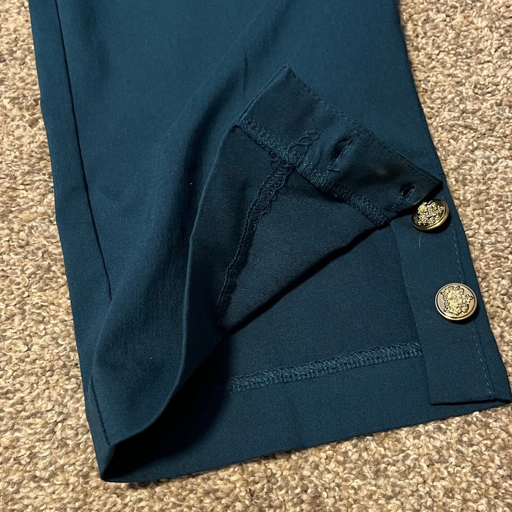 Counterparts Teal Pants with Gold Accents - Picture 7 of 11